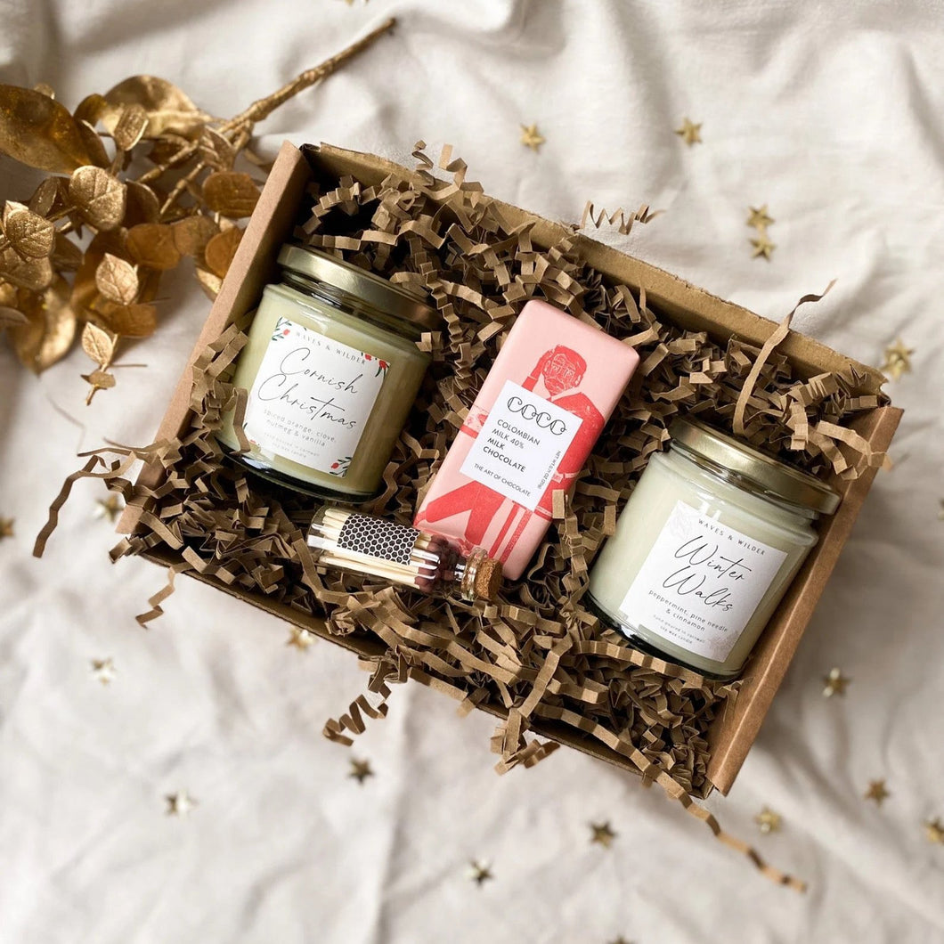Festive Cornwall Candle Gift Box