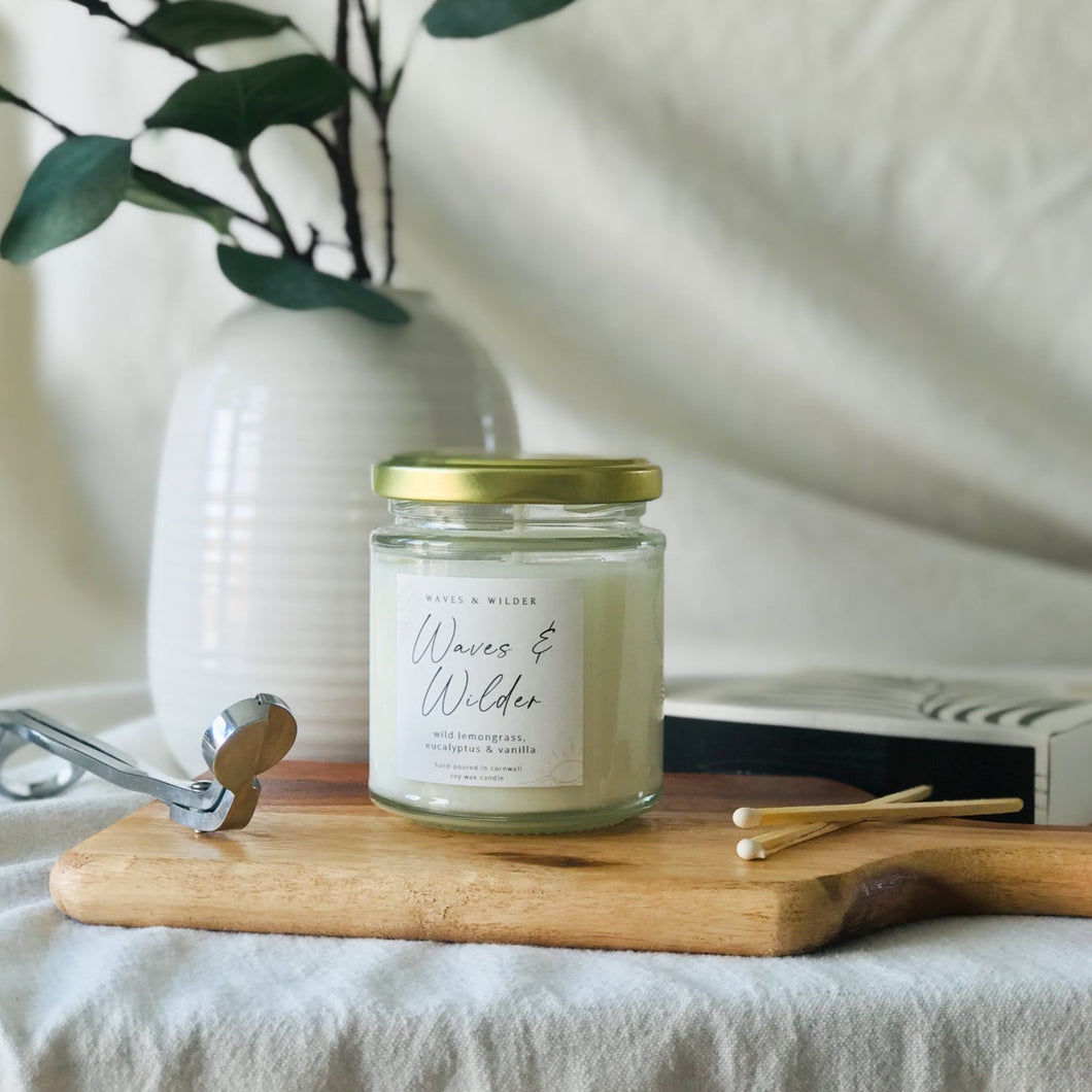 Waves & Wilder Soy Wax Candle