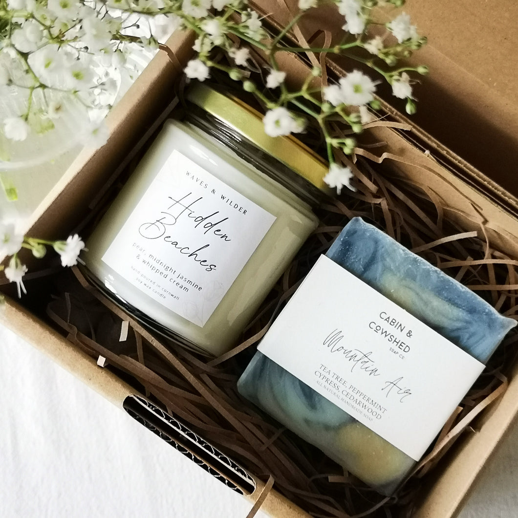 Cornish Candle + Soap Gift Box